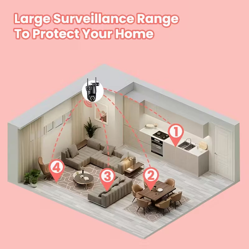 Wireless Multifunctional Security Camera Wifi Security Monitoring High-Definition Rotating.